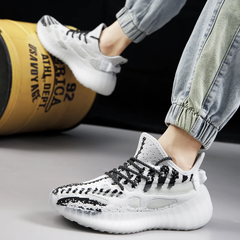 Men Sneakers Running Shoes Leisure Outdoor Fashion Sports Mesh Breathable Footwear Big Size 46