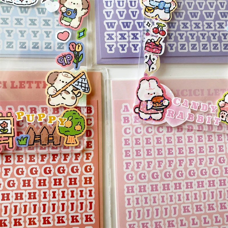 Lovely Mini Colored Letter Stickers Diary Journaling Decoration