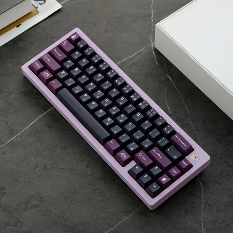 Gmk Black Lotus Keycaps Grupo Cereja Caps Perfil Chave Sublimação de Dye Pbt Interruptor mx 61 64 68 75 87 104 911 Chaves - Imagem 4