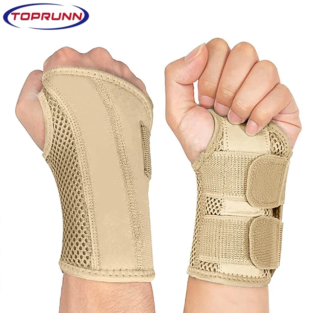 1pcs Adjustable Wrist Brace Night Support For Carpal Tunnel, With Double  Splint & Therapeutic Cushion,hand Brace For Pain Relief - Wrist Support -  AliExpress