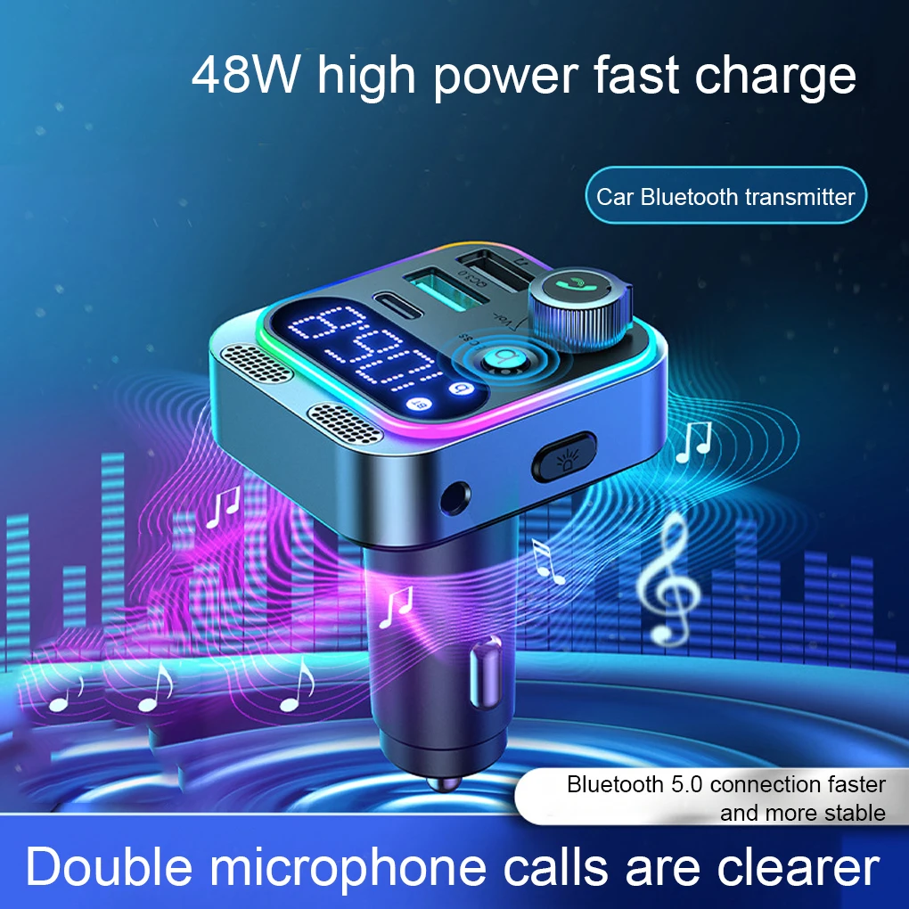 

Автомобильный Bluetooth-совместимый передатчик AUX телефон с микрофоном