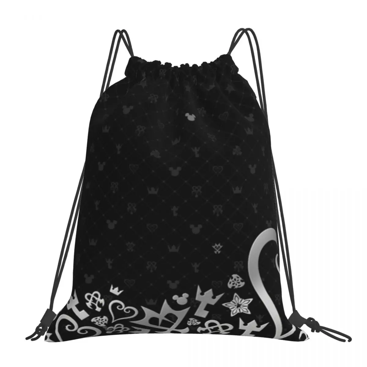 

Kingdom Hearts - Artwork Backpack Casual Portable Drawstring Bags Drawstring Bundle Pocket Sports Bag Book Bag For Travel School