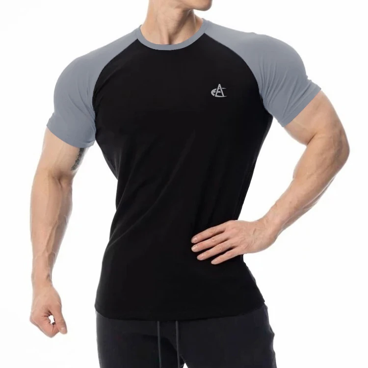 muscular, umidade Wicking Gym Workout Tee, camiseta curta sem mangas de fitness