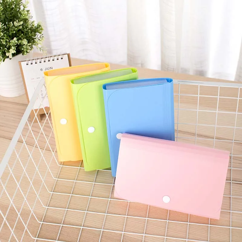 File Document Bag 12 Layers Pouch Bills Folder Card Organizer Fastener Office Mini Package EM88