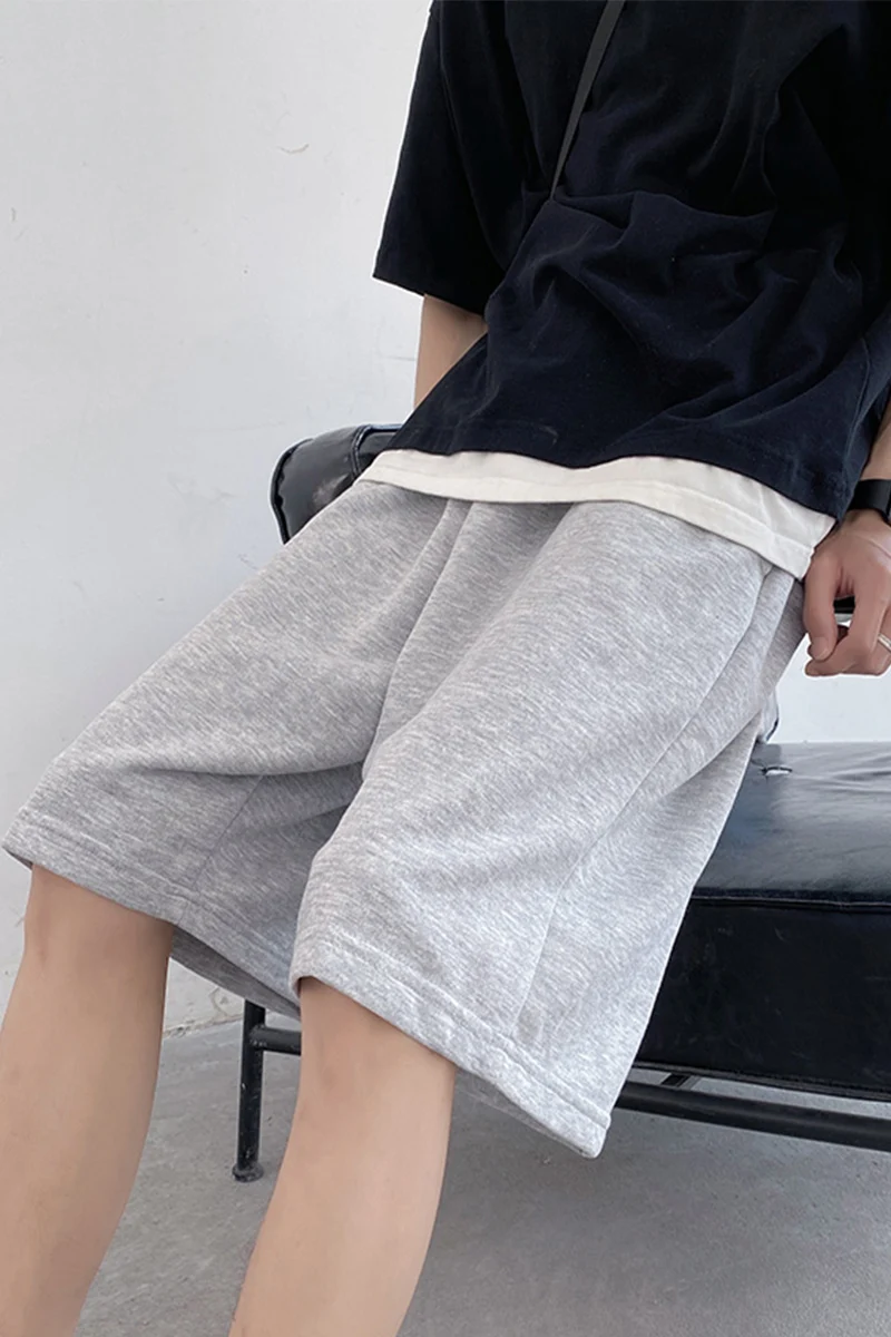 Men's Pure Cotton Shorts Large Size Summer Beach Loose Five-point Pants Sports Pants Breathable Black Simple Men's Pants M-5XL