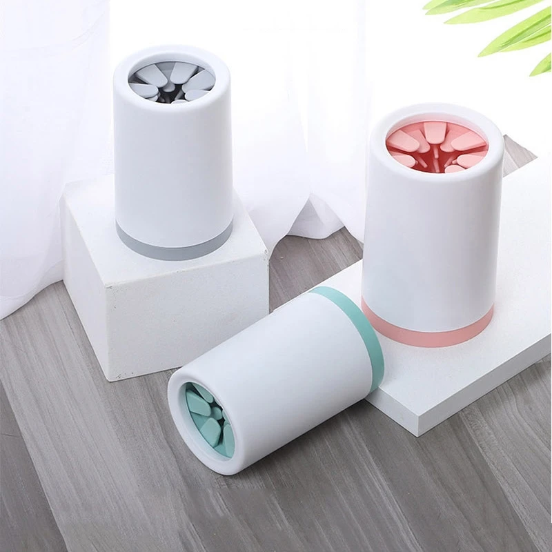 

2 PCS Paw Cat Cleaning Cup Foot Washing Cup Semi-automatic Dog Silicone Foot Washing Cup Pet Cleaning Supplies