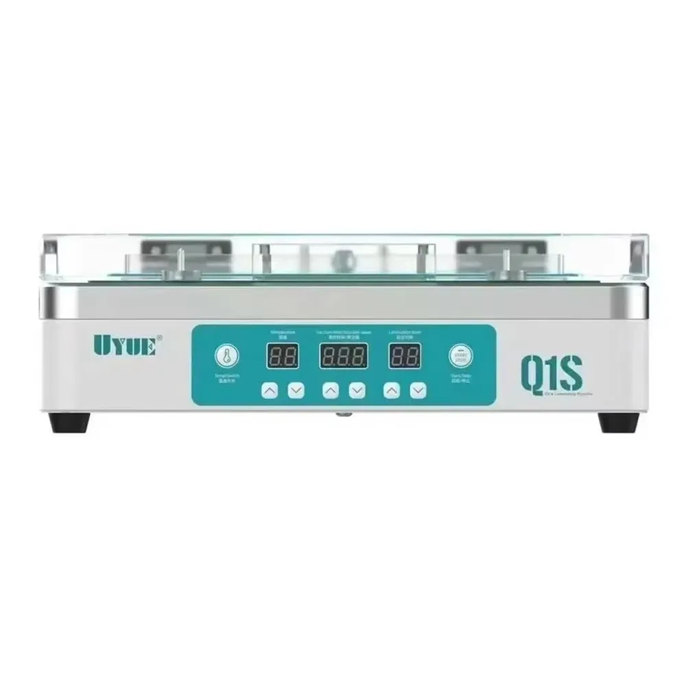 UYUE Q1S 9인치 라미네이션 기계 전화 곡선/평면 LCD 스크린 스크린 교체 수리를 위한 펌프 및 공기 압축기 내장