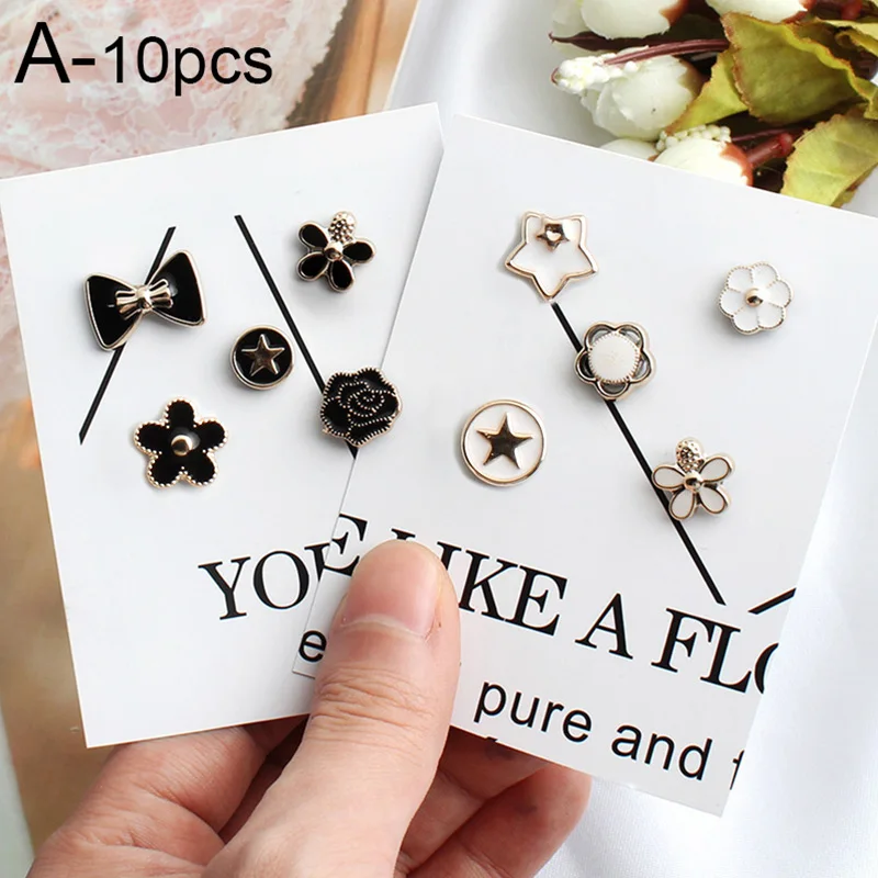 Rhinestone Brooch Pin - Anti-Exposure Buckle For Shirt Collar, Women's Decorative Collar Clip - View #12