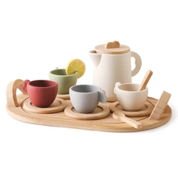 Deluxe Kids Culinary Adventure Playset with Cutting Board & Apron (10pc Tea Set tray)
