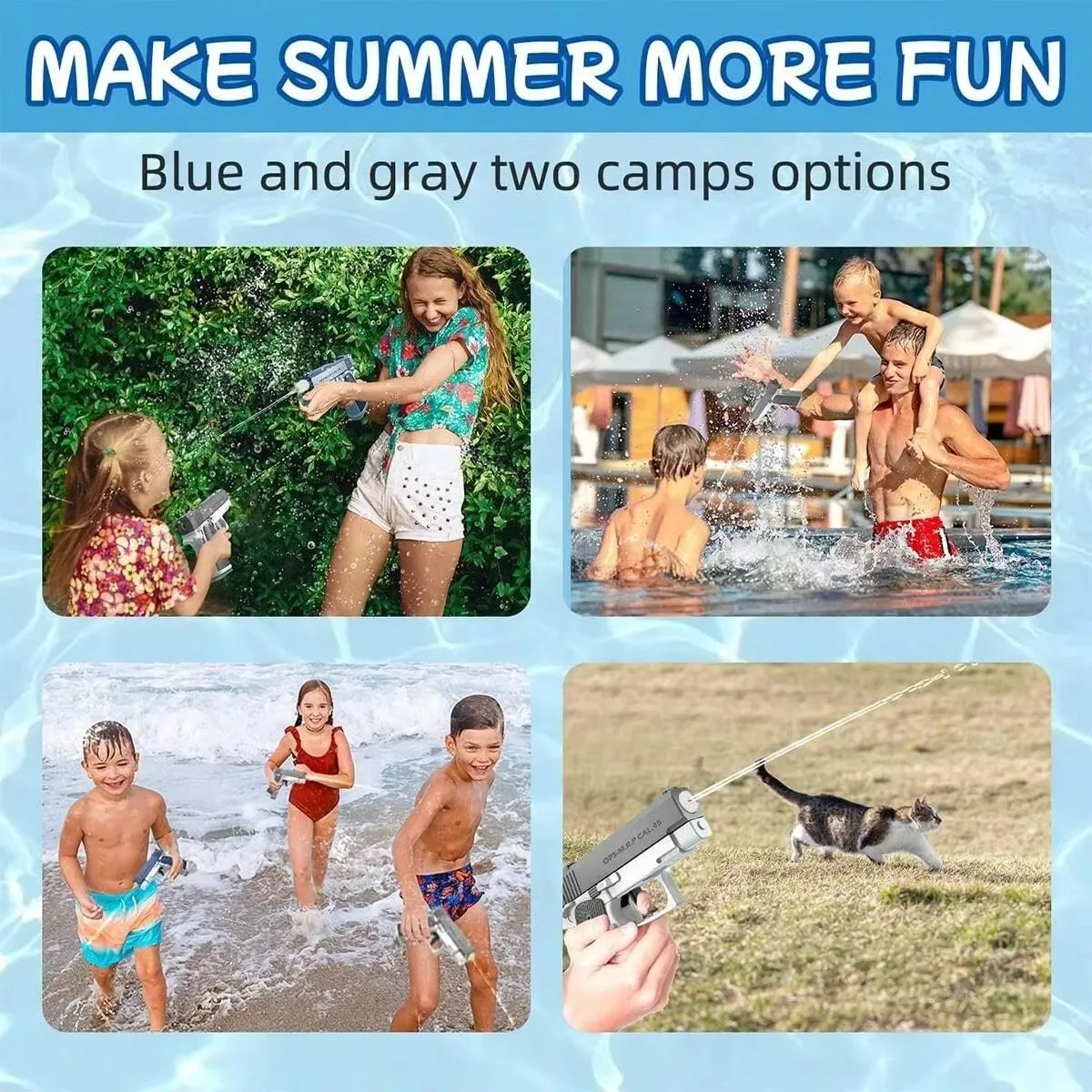 Water Guns M1911 Pistol Toy Squirt For Kids Adult Summer Pool Beach Shooting Games