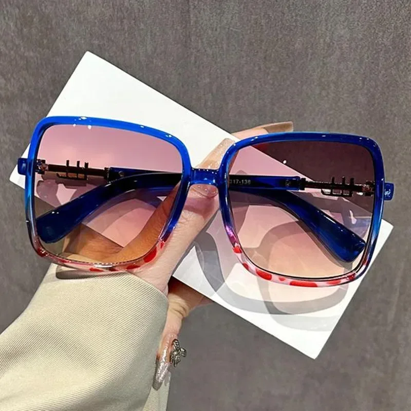 2025 Vintage Square Women's Sunglasses Luxury Designer Sun Glasses Classic Eyeglasses Lady UV400 Big Frame Mirror Oculos De Sol - Image 5