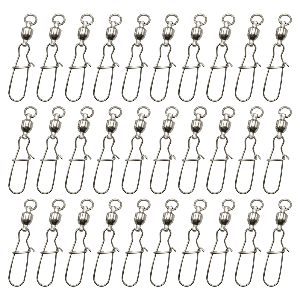 

30Pcs Fishing Swivels Fishing Hook Line Connector Fishing Tackle Accessories