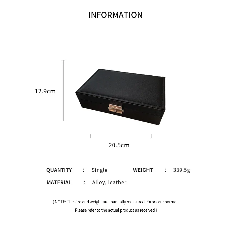 Jewelry Box Solid Lockable Jewelry Packaging Women High-end Earrings Boxes Dustproof Storage Large Capacity Portable Travel Display Box