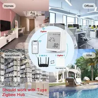 ONENUO Tuya Zigbee Temperature and Humidity Sensor with LCD Screen Digital Display Wireless Thermometer Work with Alexa Google - Image 3