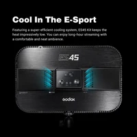 Godox E-Sports LED Light ES45 Kit 2800K-6500K Mounting Rod with APP & Remote Controller for Youtube Game Live Photography Studio 2