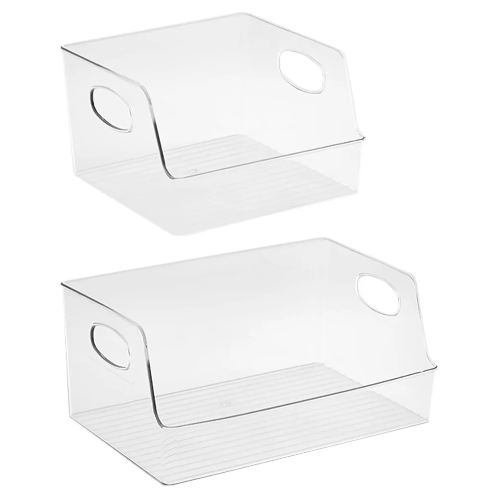 

2 Pcs Book Storage Box Document Organizer Magazine Rack Plastic File Holder Office Organization Containers