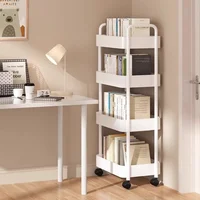 Mobile Storage Rack Kitchen Organizers Trolley Gap Rolling Toys Cart Living Room Snacks Shelf With Wheels Muti-Tier Bookshelf 2