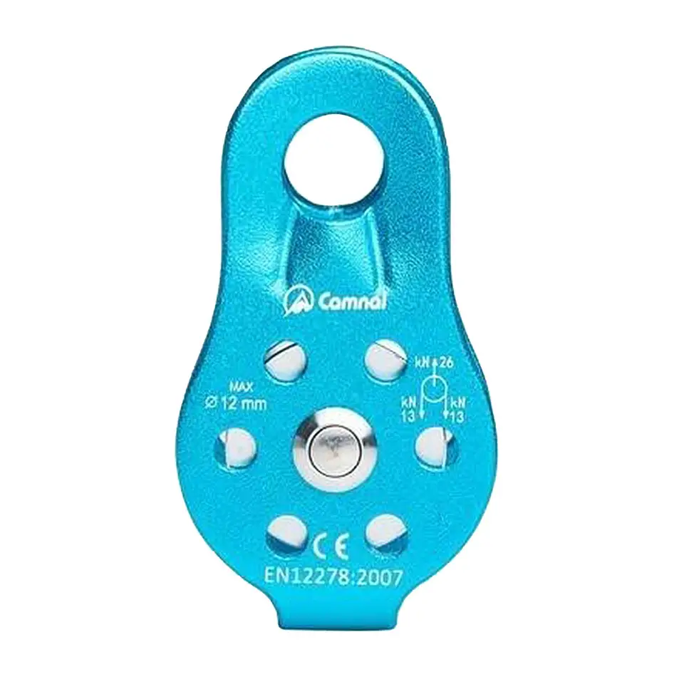 Puleggia In Lega Alluminio Per Arrampicata 12mm 26KN - Blu, Professionale E Resistente