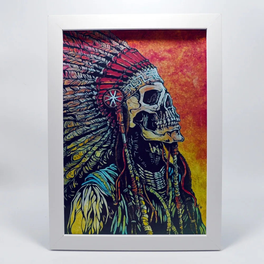 

Потрясающая татуировка в виде черепа, искусство украшения стен-винтажная настенная живопись, лазерная виниловая струйная печать, наклейка A7