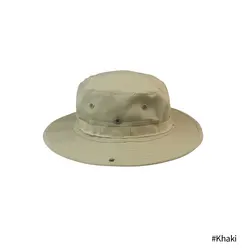 Vintage Camouflage Boonie Hat - Tactical Outdoor Summer Cap (Khaki)
