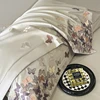 100% Cotton Luxury Butterfly Embroidery Bedding Set Queen King Size Duvet Cover Set Bed Sheet Fitted Sheet Pillowcases 4Pcs 6