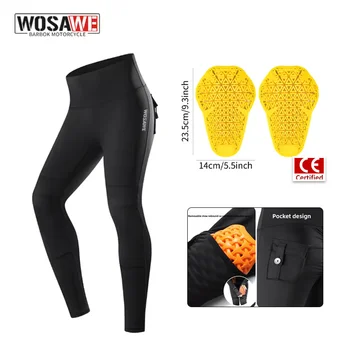 WOSAWE Autumn and Winter Fleece-Lined Warm Women's Riding Pants High-Waisted Hip-Lifting Motorcycle Style Trousers 1
