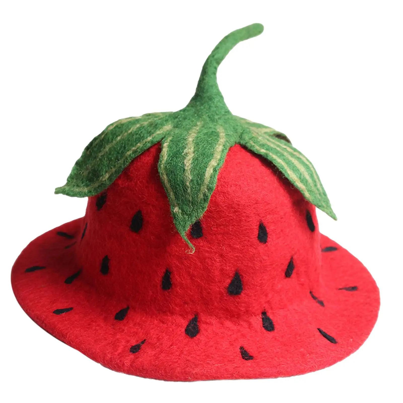 Strawberry Hat Dress up Warm Leisure Fashionable Girls Festival Party Unique Winter Headwear Adult Casual Comfortable Bucket Hat