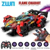 F2 RC Drift Car With Music Led Lights 2.4G Glove Gesture Radio Remote Control Spray Stunt Cars 4WD Electric Children Toys 1
