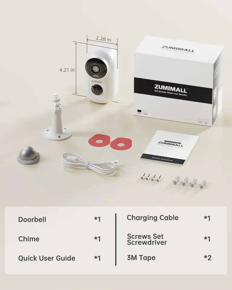 ZUMIMALL F5 Wireless Outdoor Security Camera
