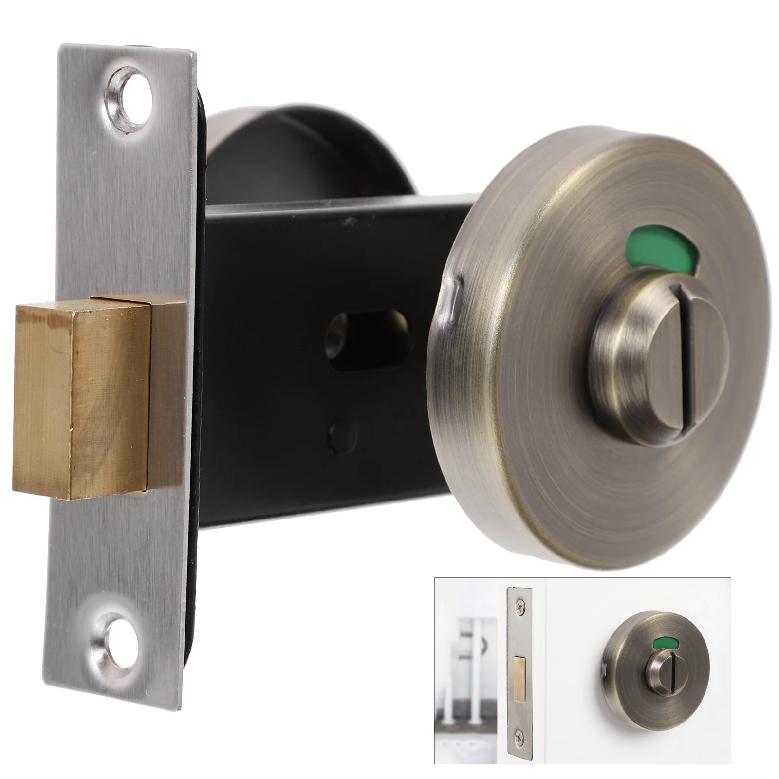 

Bathroom Indicator Lock Door Locks Bronze Knob Occupied Sign for Hotel Rooms Stainless Steel Toilet Commercial Bolt