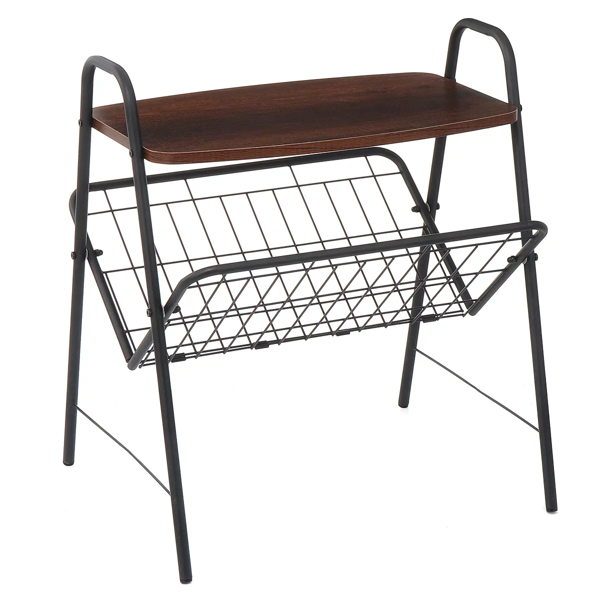 

2 Tier Metal Frame Storage Tea Table, Side Table for Living Room