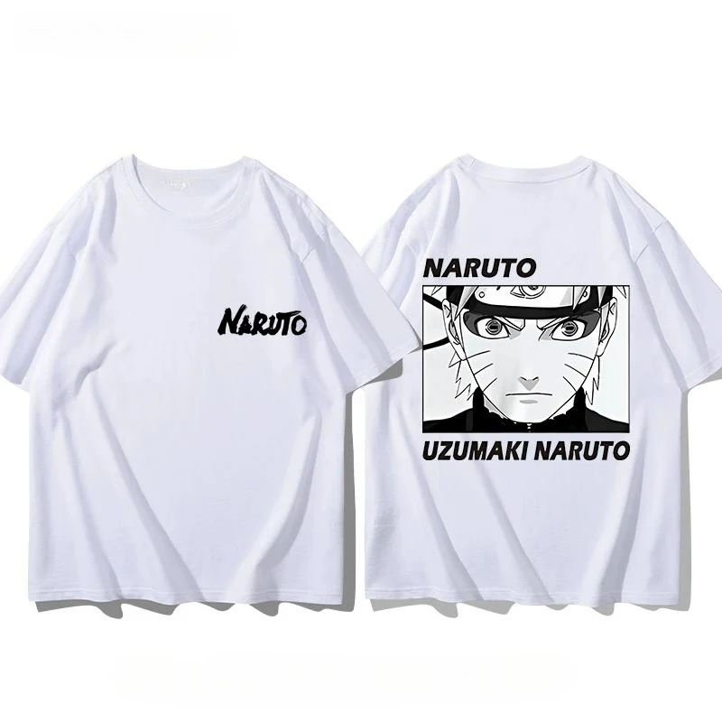Premium Naruto Uzumaki Graphic Print Men's T-Shirt - 100% Cotton Luxury Designer Summer Tee