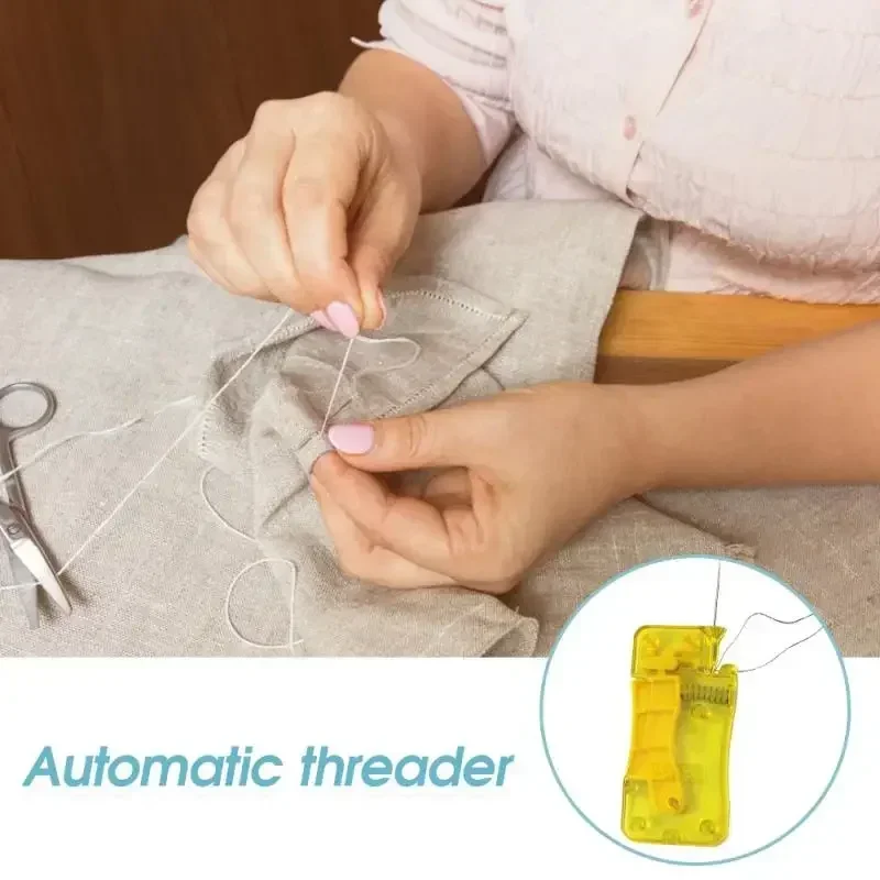 Auto Needle Threader DIY Hand Sewing Threader Hand Machine Stitch Insertion Sewing Automatic Thread Device Household Tools