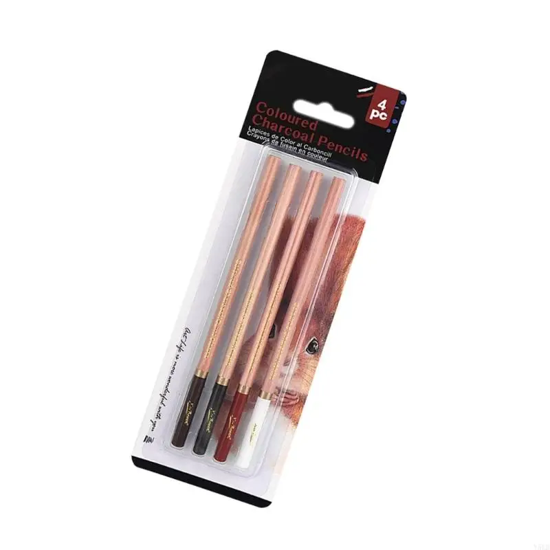 Y5LB White Charcoal Pencils Highlight Pencil Drawing Pencils for Artist 2/3/4x/Set
