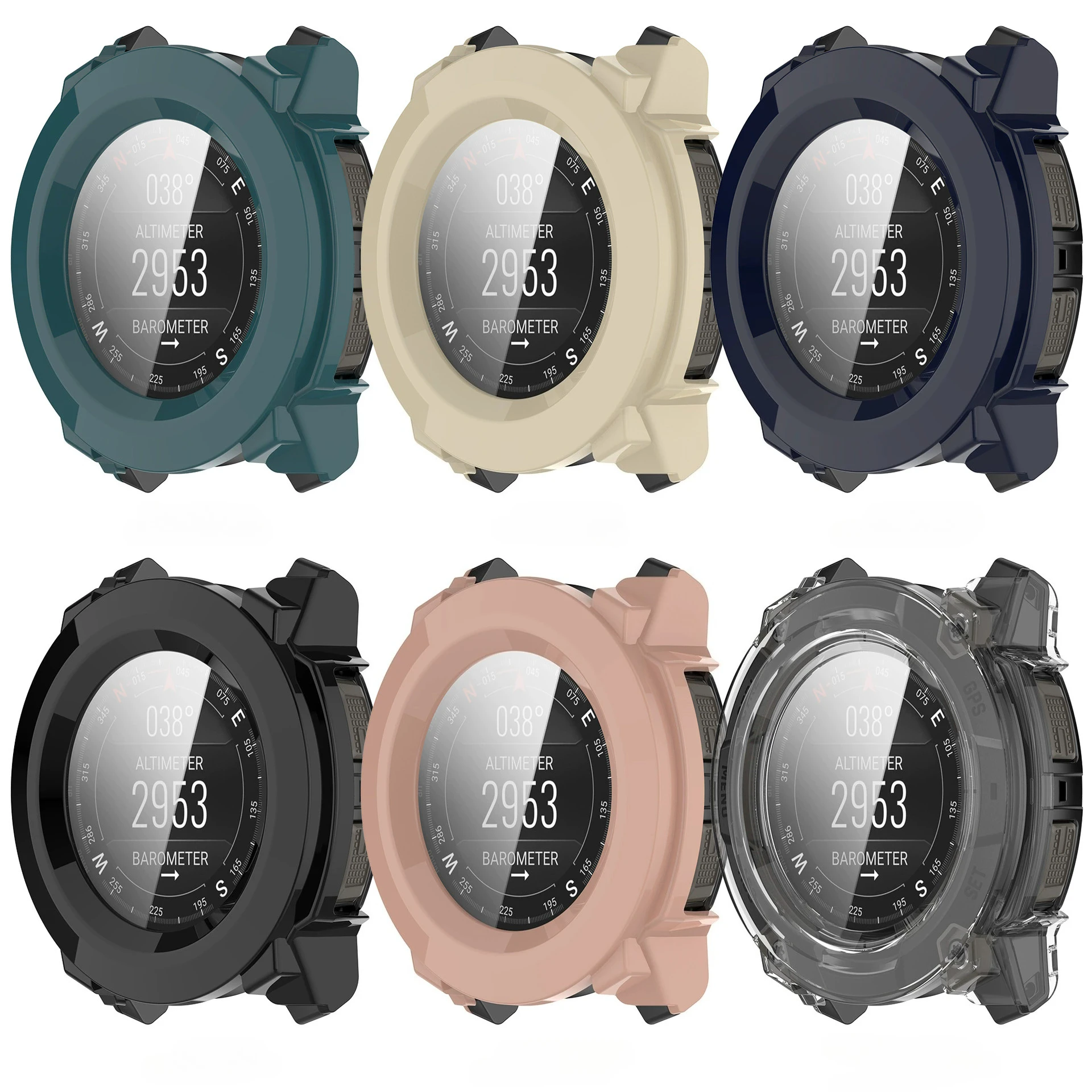 Tempered Glass Screen Protector & Bumper Cover for Smartwatch - Durable Case Accessories