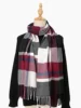 2024 New Red Plaid Cashmere Scarf Shawl Woman Winter Scarf Joyful Pashmina Neckscarf Keep Warm Blanket Soft Thick Head Scarf 3
