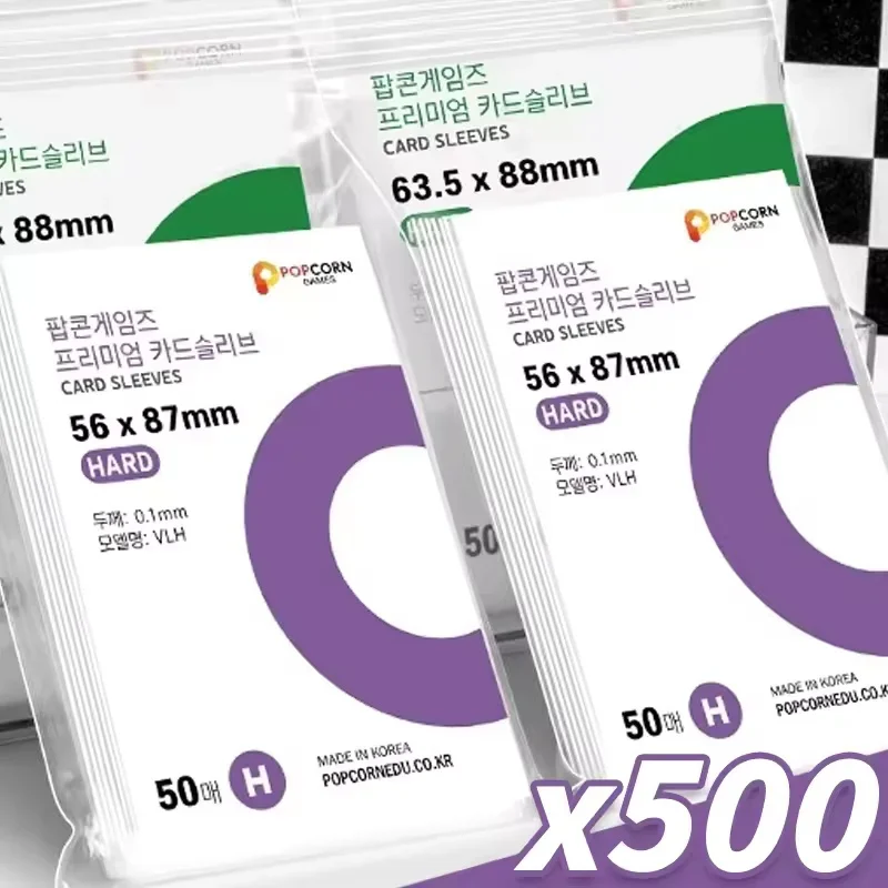 500-1개 HD 투명 Kpop 아이돌 카드 보호 슬리브 카드 게임 포커 방수 보호기 게임 보드 사진 홀더 슬리브