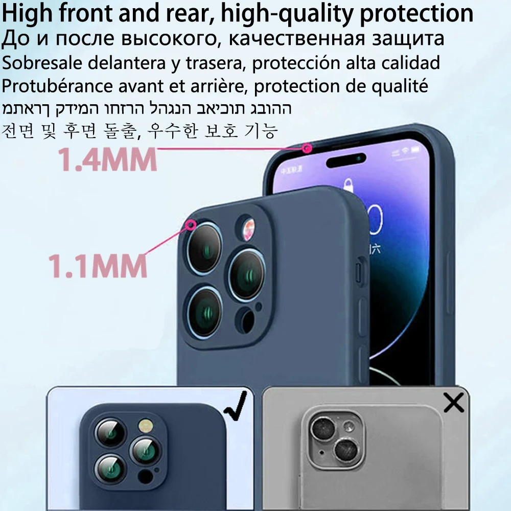 Luxur Premium Liquid Silicone Phone Case - Straight Edge Design