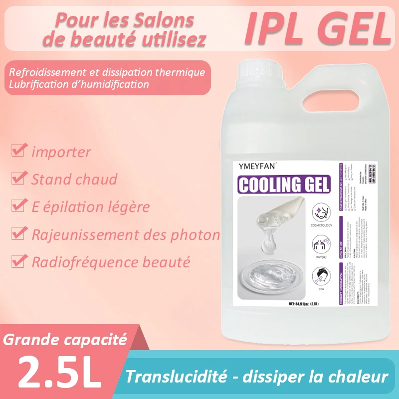 ConEventRadiofrecustudy-Gel de contact transparent à cavitacion, beauté par ultrasons, soins du visage et du corps, 2,5 L