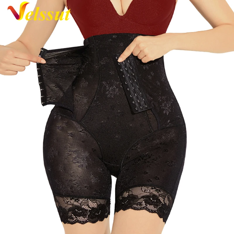 shapewear bodysuit Velssut High Waist Trainer Tummy Control Panties Butt Lifter Women Waist Cinchers Body Shaper Short Thigh Slimming Hook Boyshort shapewear bodysuit Shapewear