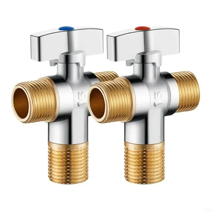 2 Pieces practical 1/4 Turn Stop Valves Crimps F1807 X 3/8 Inch OD Compression Suitable for Toilets and Faucets