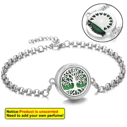 Men's Aromatherapy Essential Oil Diffuser Bracelet with Open Locket Charm (XL140 - 1)
