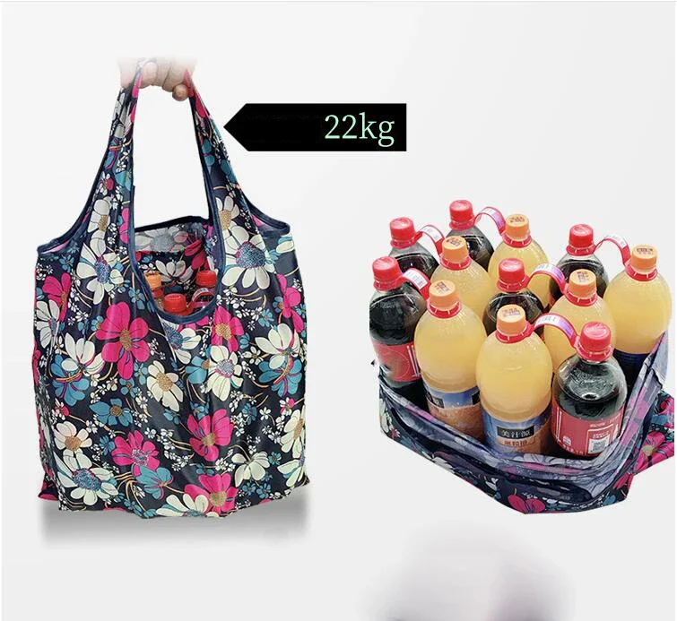 Eco-Friendly Reusable Foldable Tote Bags - Large, Heavy-Duty, Washable Cloth Grocery Bags