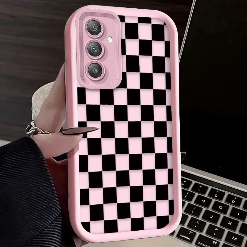 Stylish Black and White Checkered Phone Case