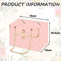 Sac à main créatif Portable, boîte d'emballage en papier de fleurs, fourre-tout pour Bouquet, cadeaux de fête d'anniversaire pour la saint-valentin, fête des mères 5