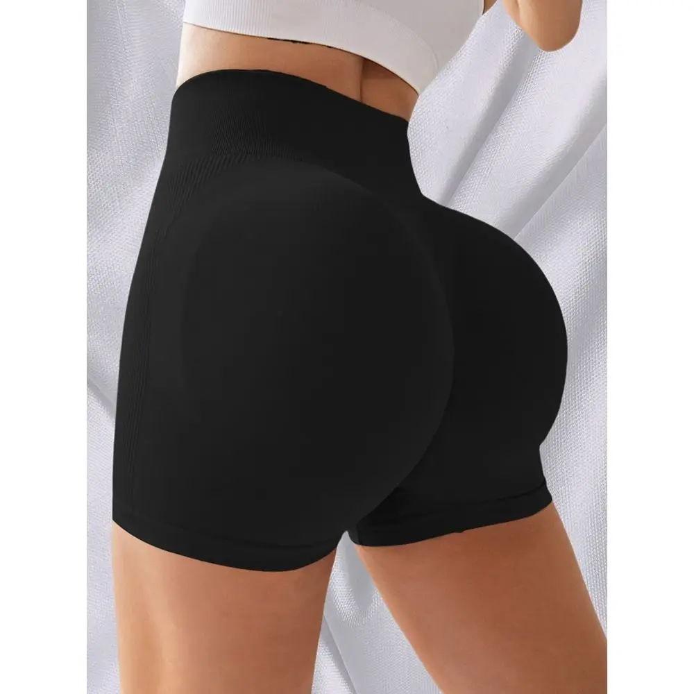 XS/S/M/LRibbed Women Impact Shorts Yoga Shorts Bum Workout Gym Low Waist Running Seamless Scrunch Bum Fashion