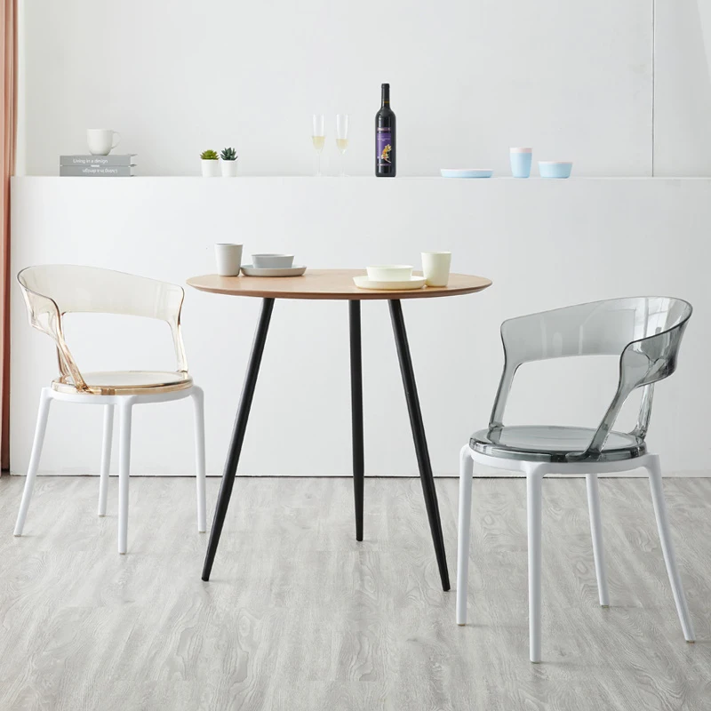 

Nordic Plastic Dining Chair Transparent Household Modern Simple Dining Chairs Leisure Creative Muebles De Cocina Home Furniture
