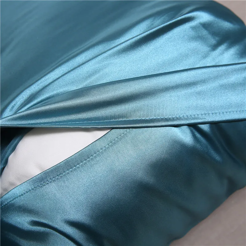 Pillowcase Silk Pillow Cover Silky Satin Hair Beauty Pillow case Comfortable Pillow Case Home Decor wholeStandard/Queen 1PC 5