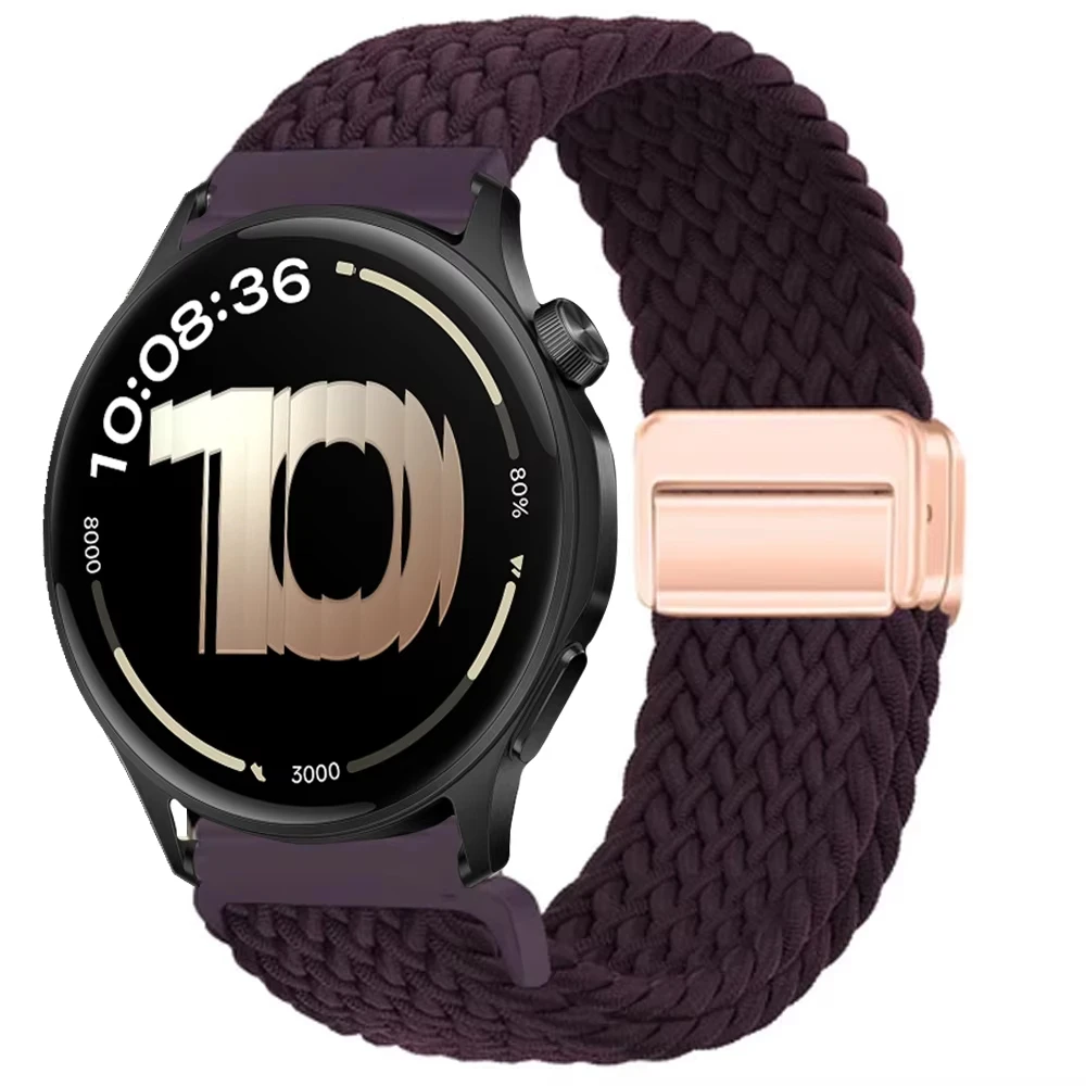 Elastic Magnetic Braided Belt Bracelet Strap for Smartwatch 46mm - Enhanced Accessory Collection