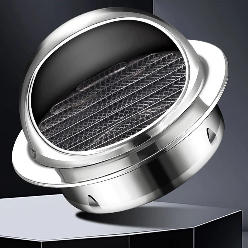 Stainless Steel Wall Ceiling Air Vent Exhaust Hood Ducting Ventilation Waterproof Vents Cap Exhaust Grille Cover Bathroom